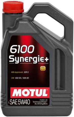 MOTUL 6100 5w40 Synergie+ A3/B4 4л. /Technosynthese®/, масло моторное